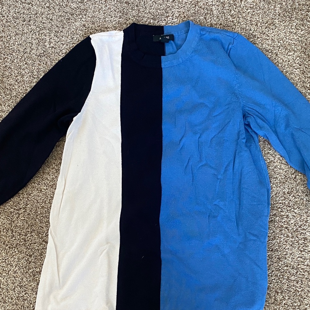 Women’s Alfani Small Colorblock Long Sleeve Top